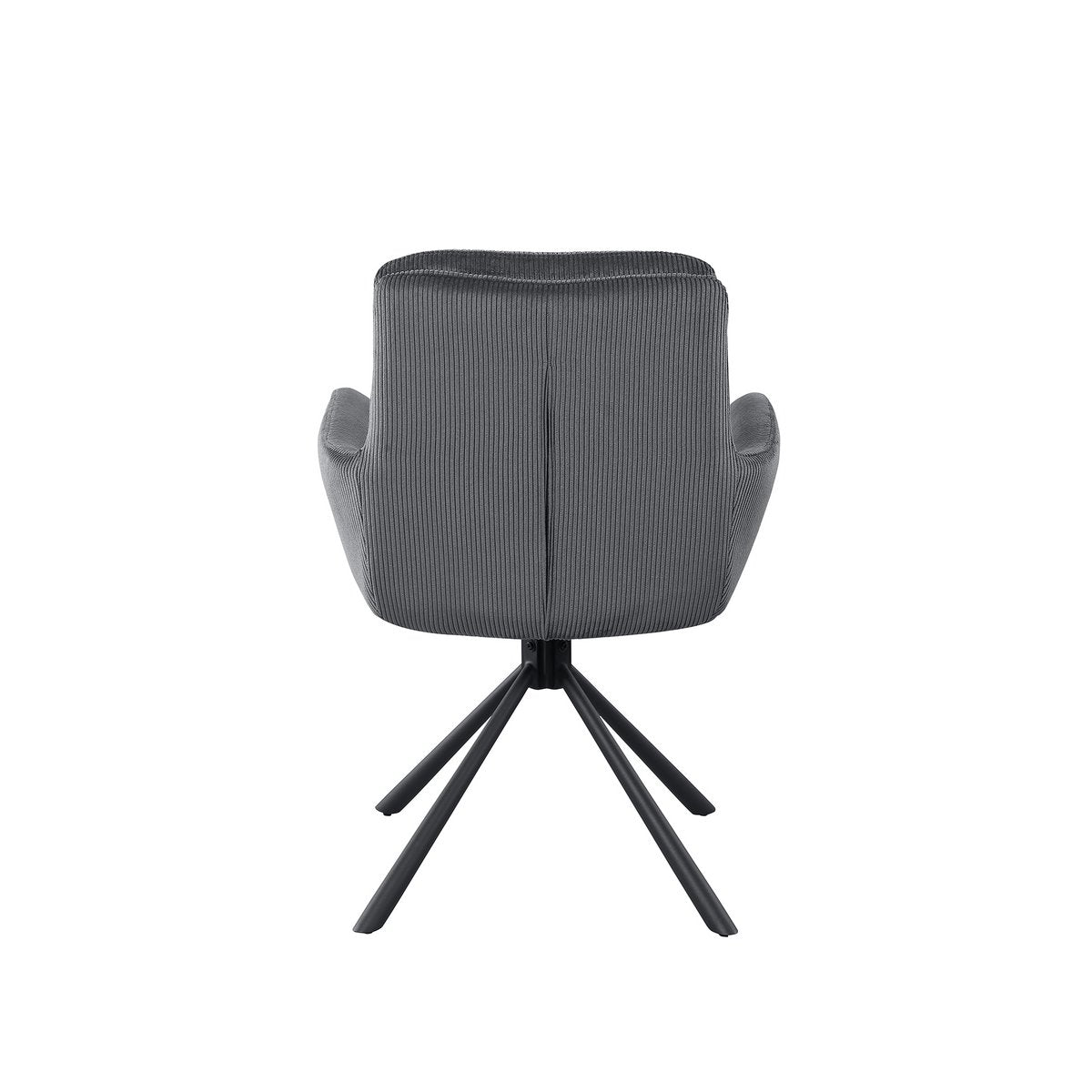 Armchair in corduroy look, dark gray