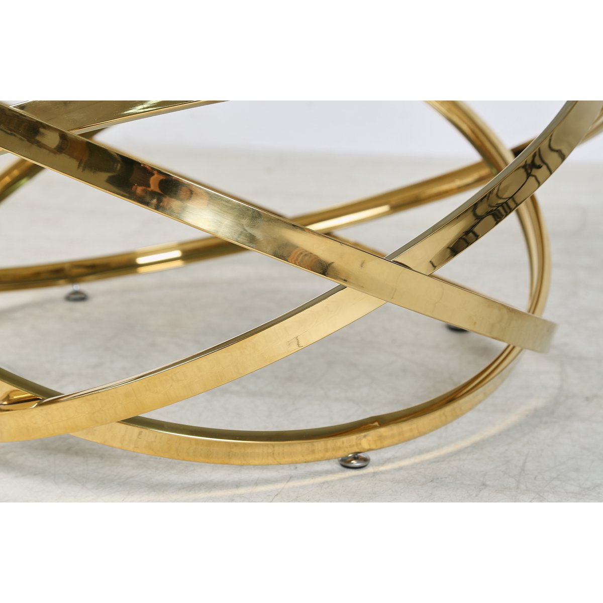 Couchtisch Gold/Grau Ø 80 cm