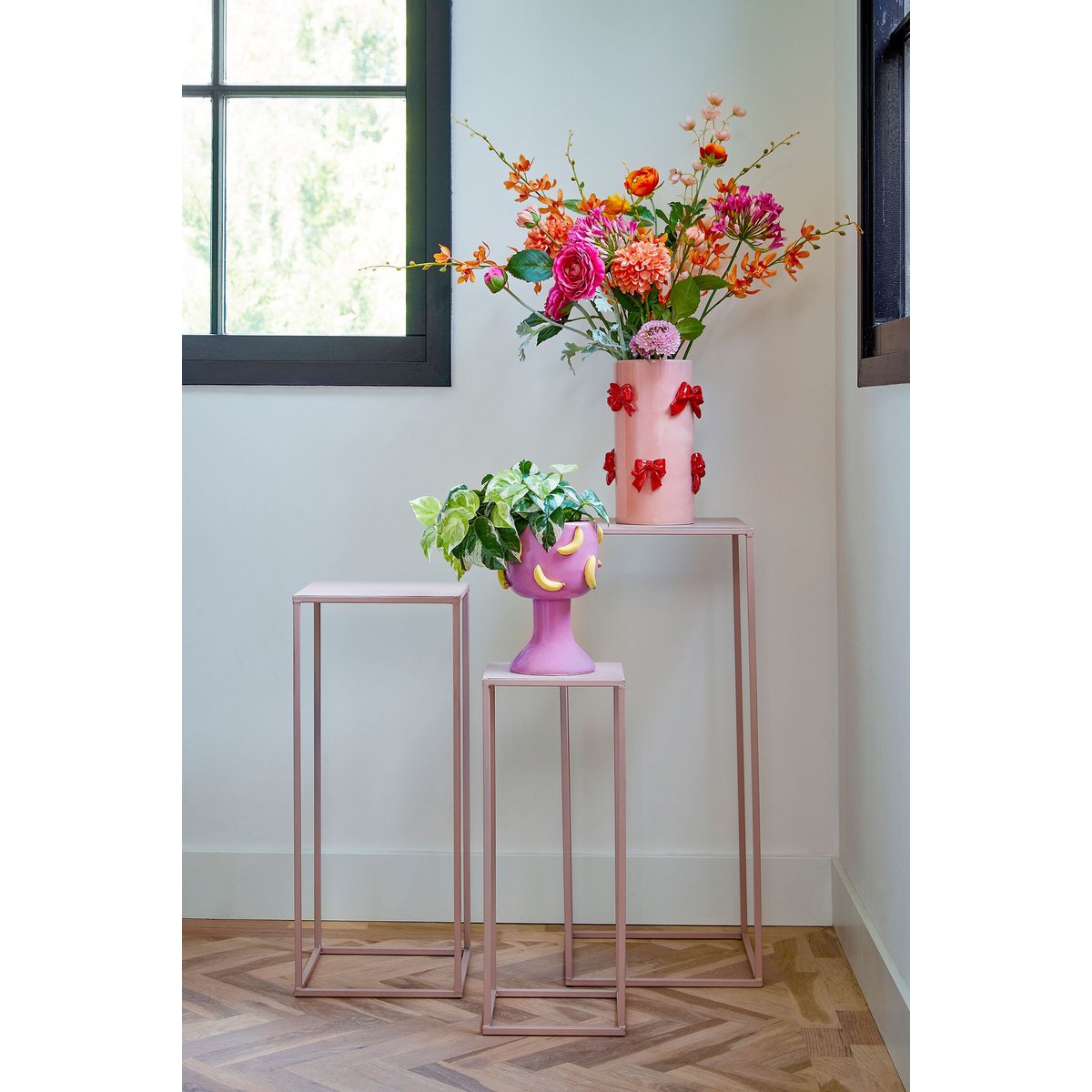 Beistelltischset Quinty Pink