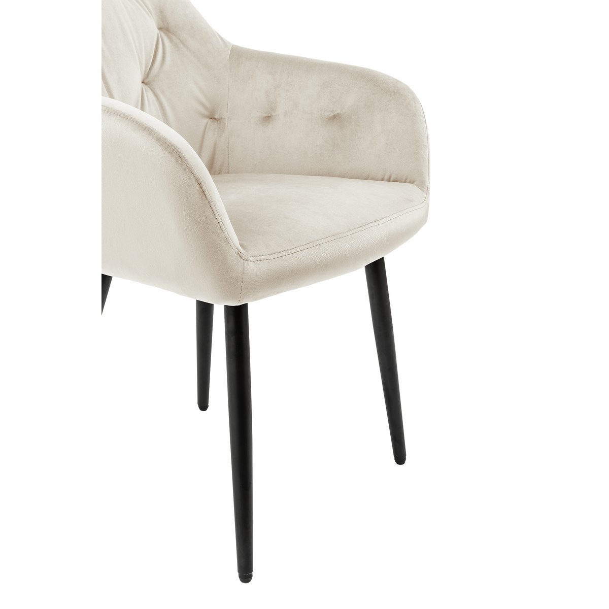 Armchair cream velvet