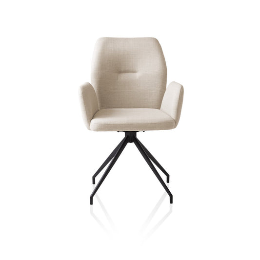 Armchair with 180° rotation function beige