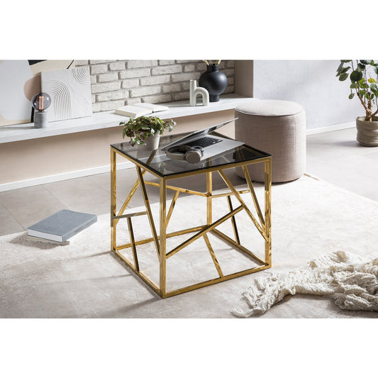 Beistelltisch Gold/Grau 55x55 cm