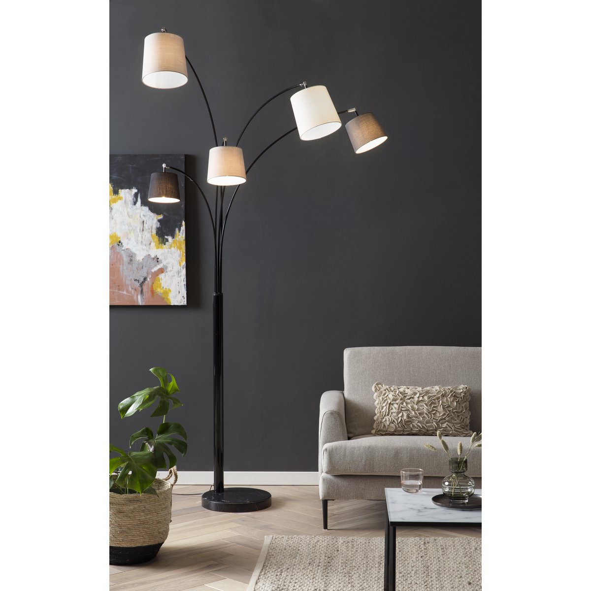 5-flame arc lamp