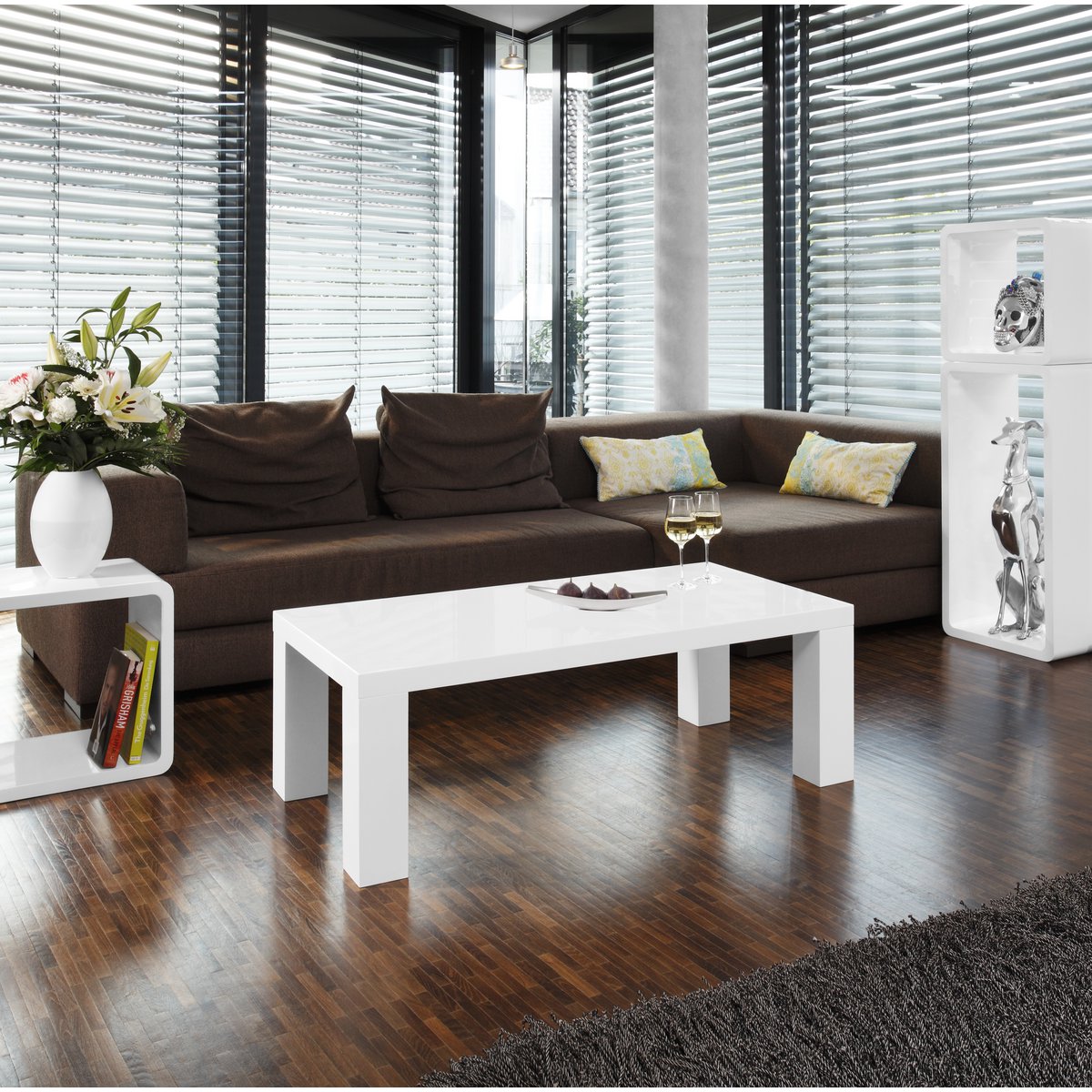 Coffee table 120x60x40 cm white