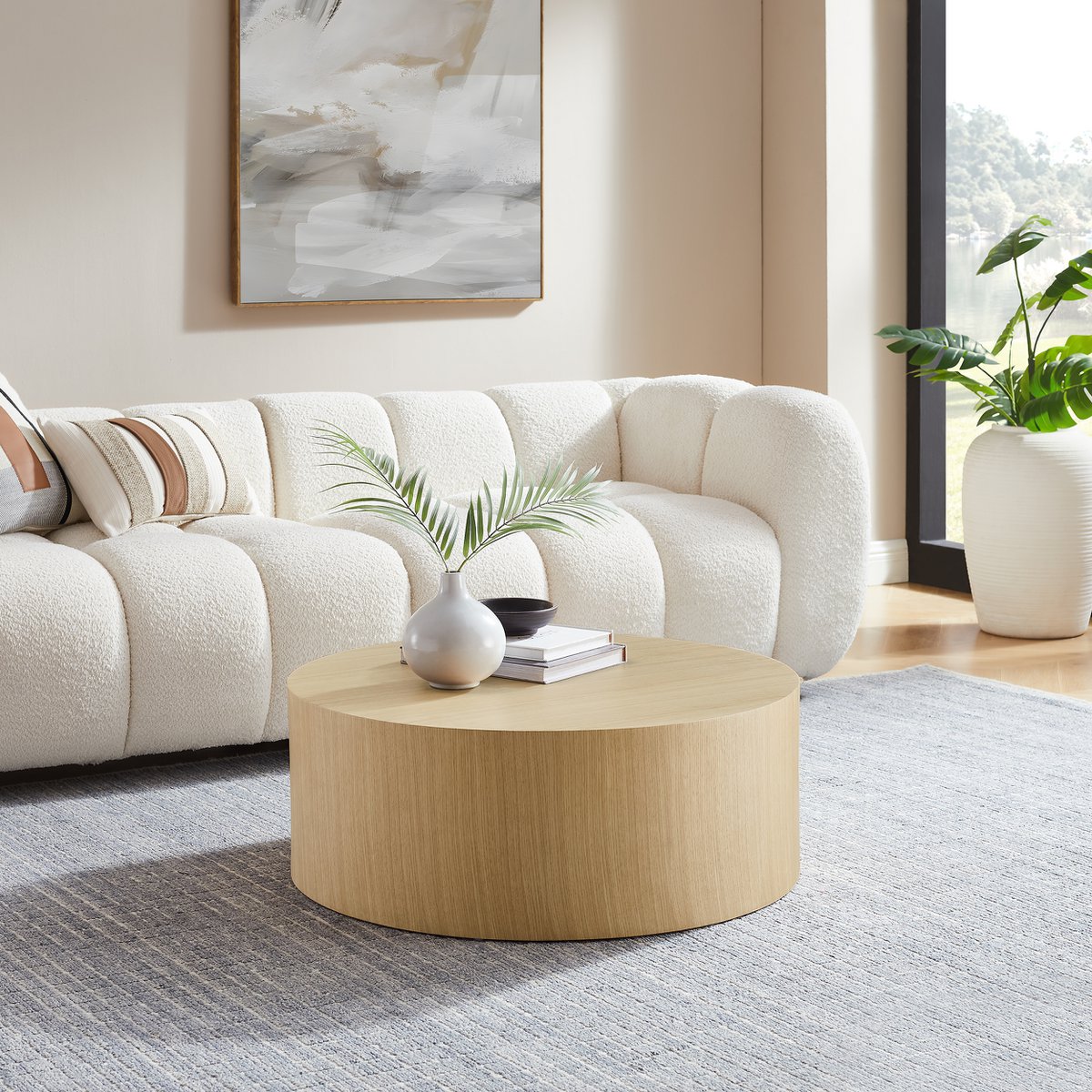 Couchtisch Ø 80 cm Eiche