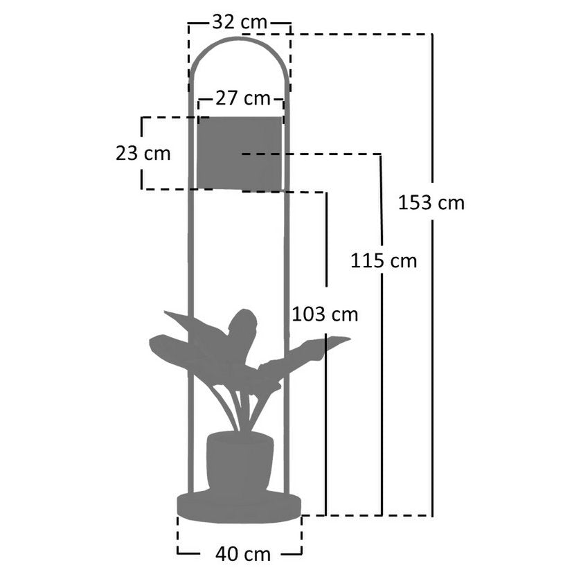 Floor lamp acacia wood natural/white 153 cm