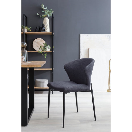 Dining room chair set of 2 anthracite