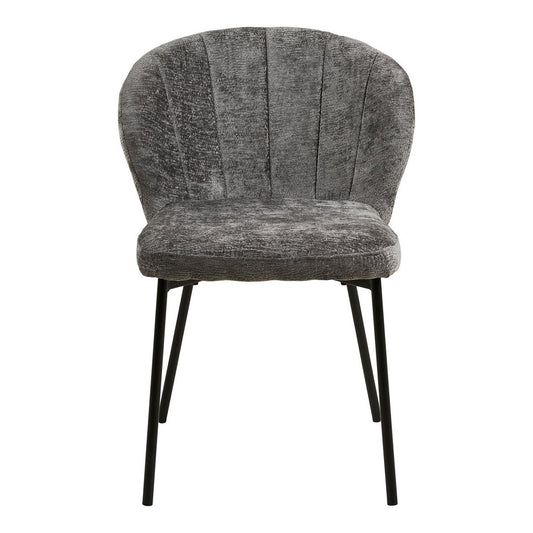 Roanne Esszimmerstuhl, grau, schwarze Beine, HN1319 – 2er-Set