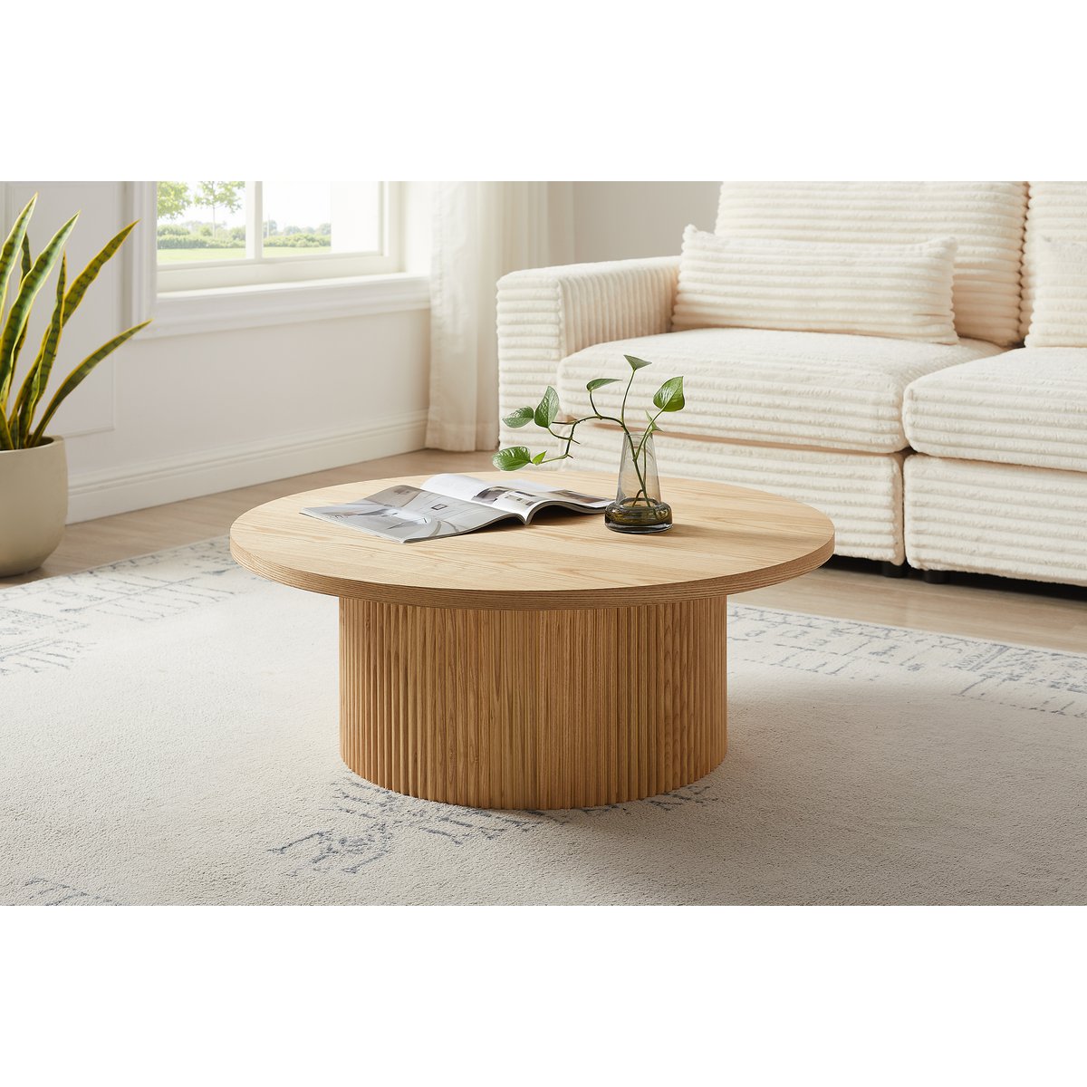 Couchchtic Ø 85 cm Natural
