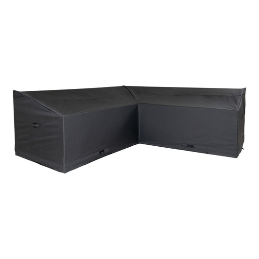 Luxusbezug – Luxusbezug für rechts/links gerichtetes Eckset, 210 g/m2 600D Polyester PU-beschichtet, wasserabweisend, schwarz