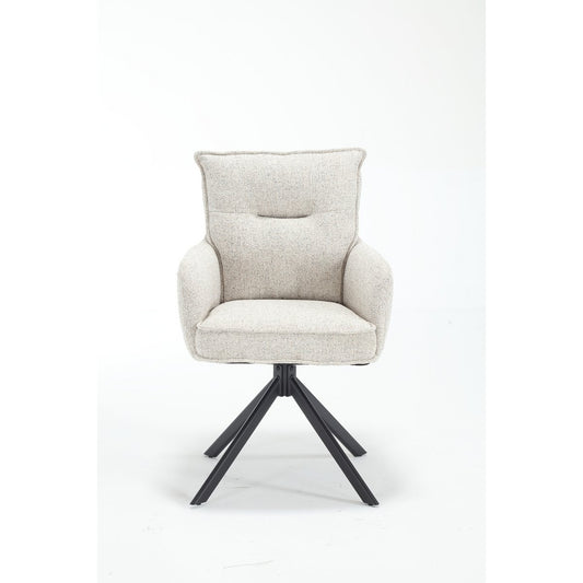 Armchair structural fabric beige