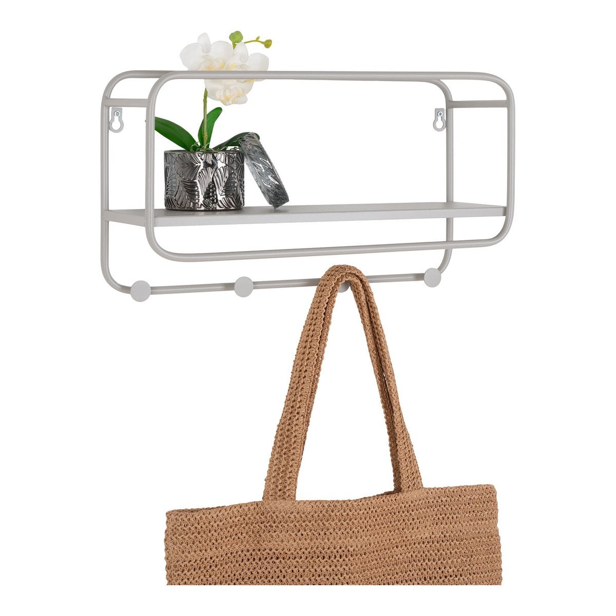 Feira Hutablage – Cool Grey, Stahl, 45 x 15 x 25 cm
