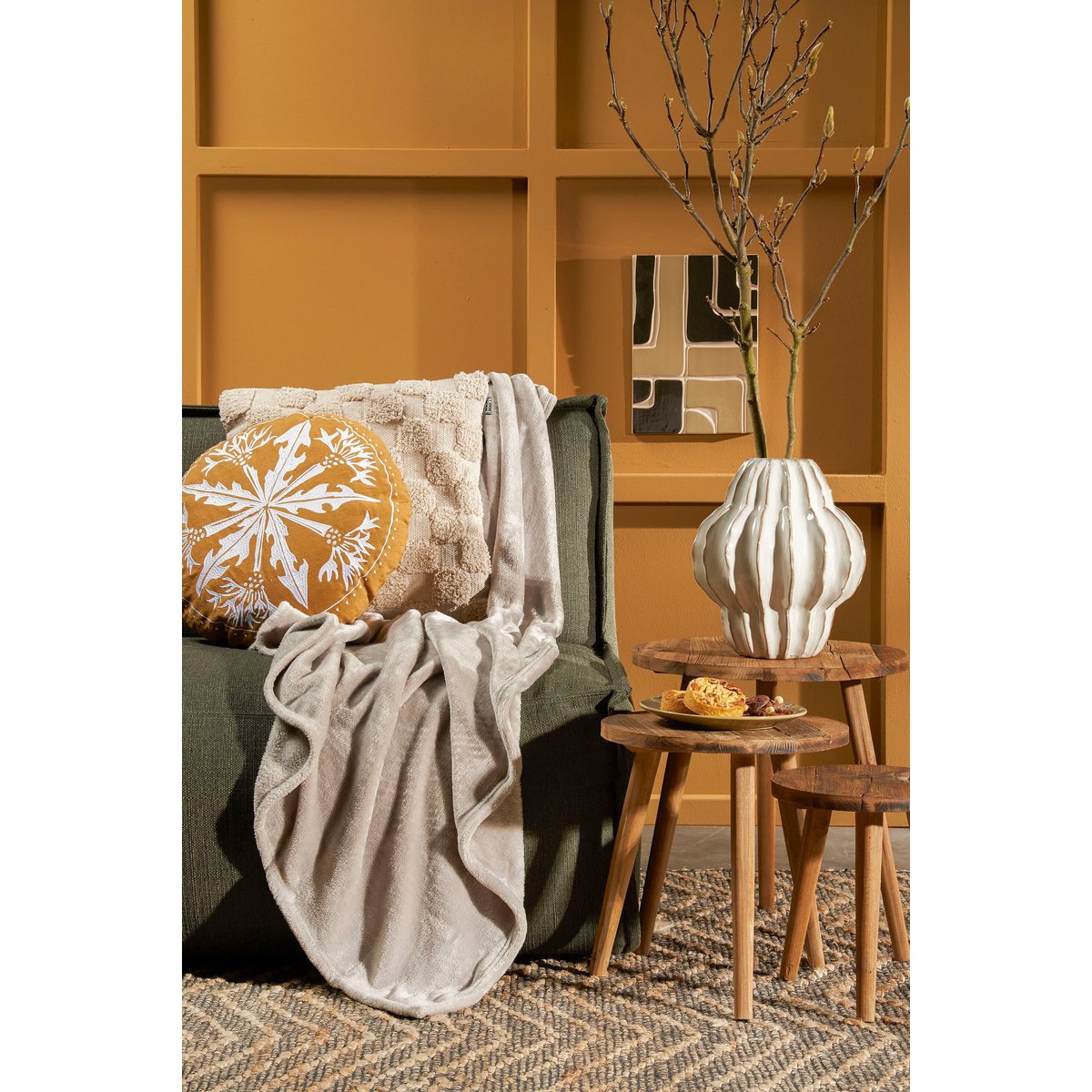 Kariertes Glimmerbeige
