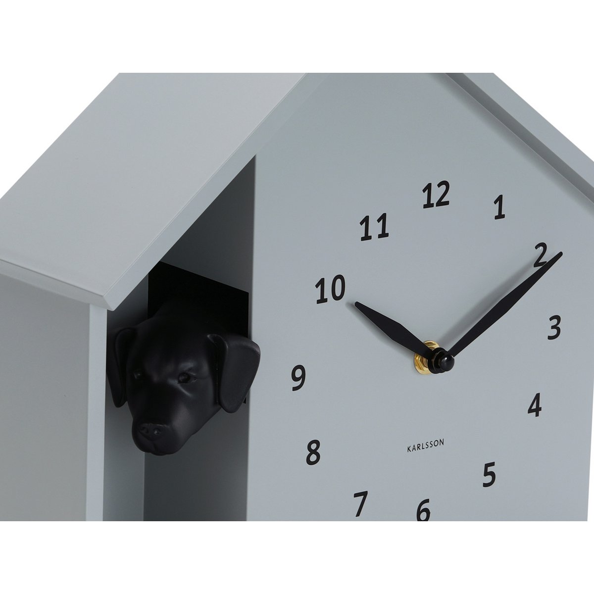 Wanduhr Spähender Hund