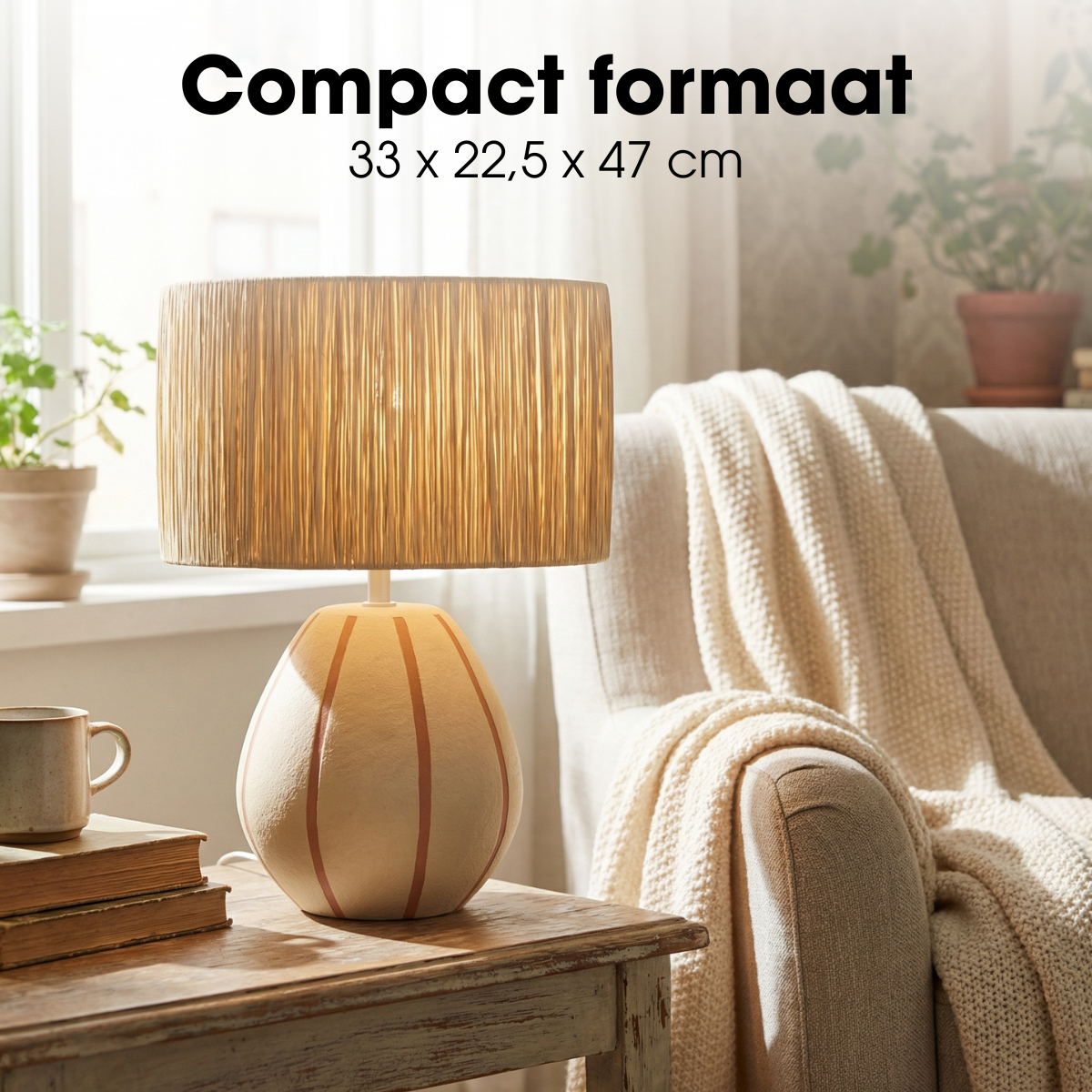 Denton Beige Tischlampe