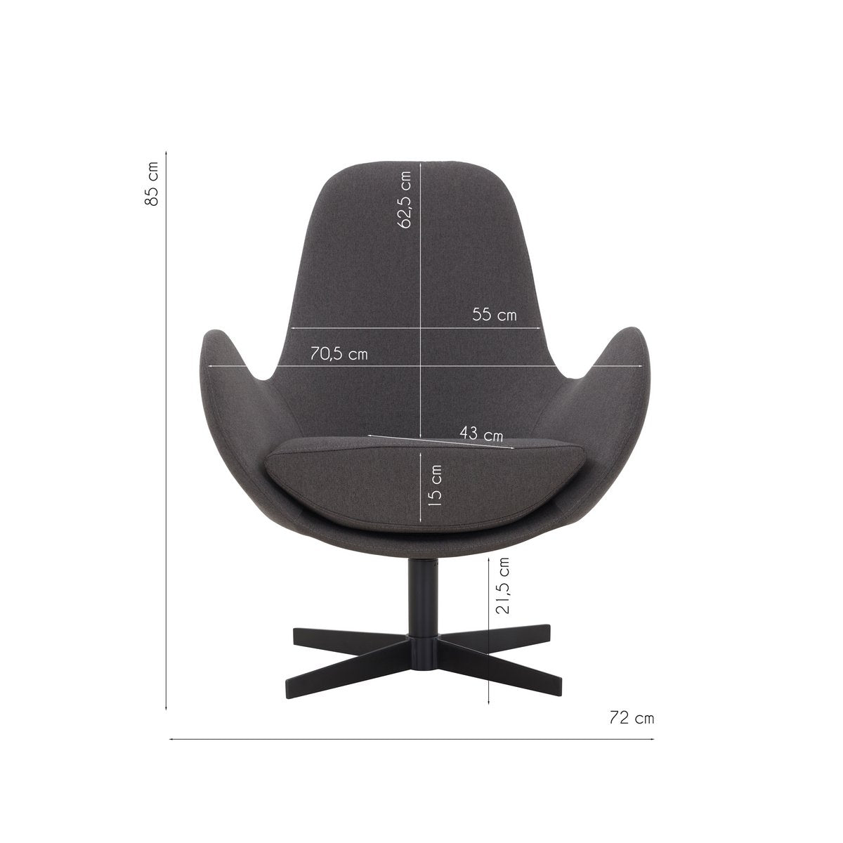Armchair with swivel function