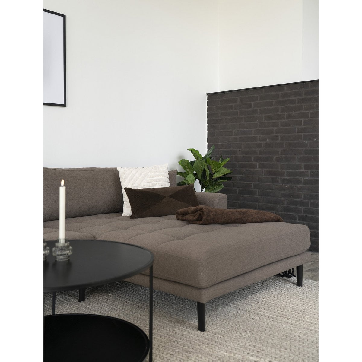 Griffith Cushion – Kissen, 100 % Baumwolle, braun, 30 x 60 cm