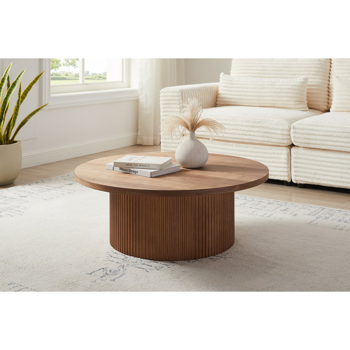 Couchtic Ø 85 cm Walnuss