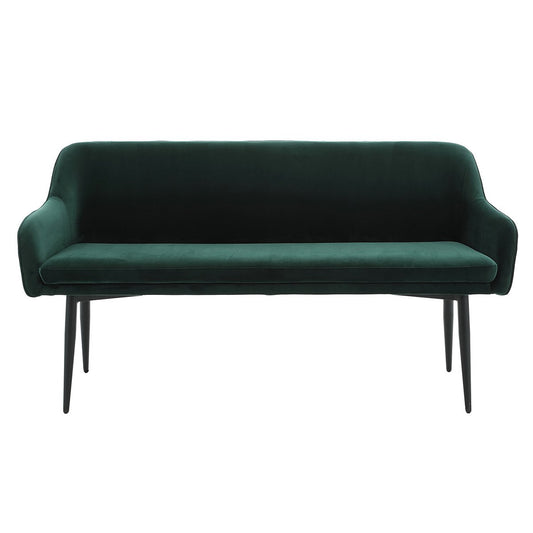 Bench 160 cm velvet fir green