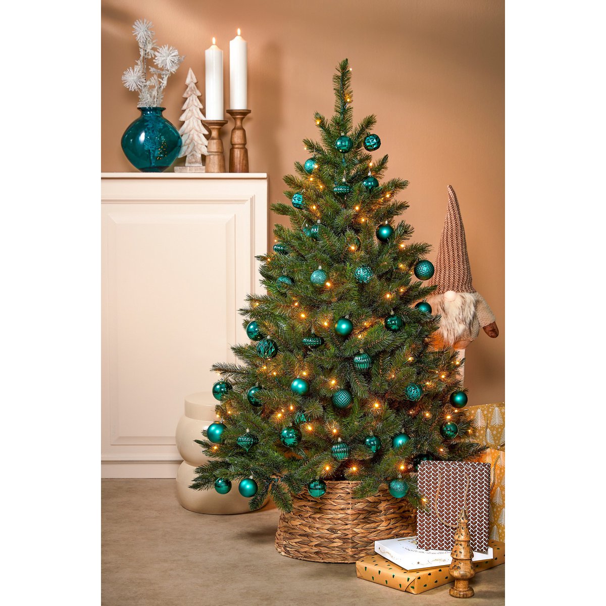 Weihnachtskugel-Set Unzerbrechliche Kugeln Dunkelgrün