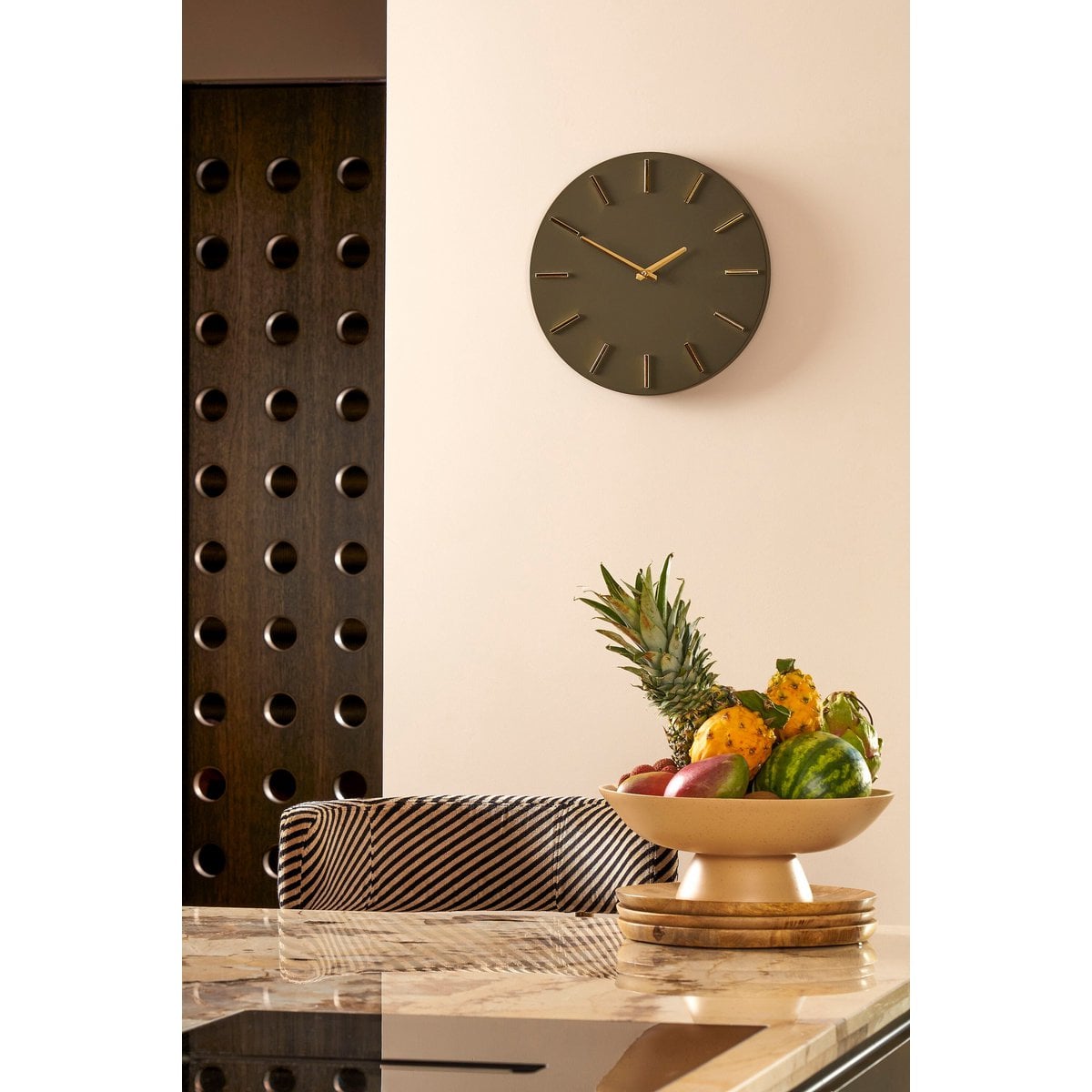 Wanduhr Brixen Dunkelbraun