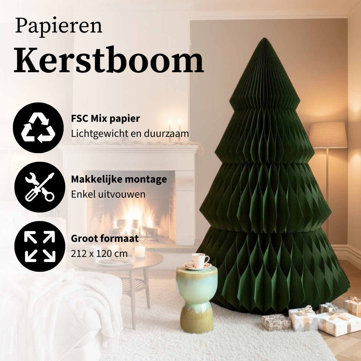 Dekorativer Weihnachtsbaum Dunkelgrün