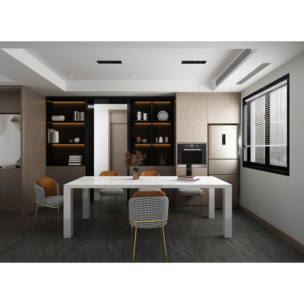 Dining table 120/180/240x80 cm white