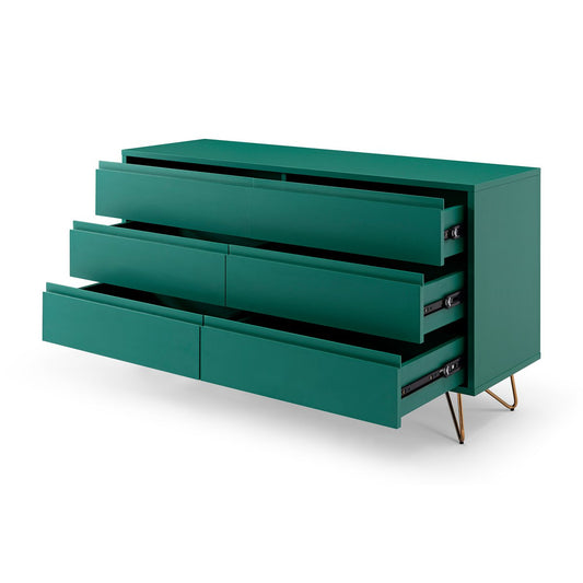 Chest of drawers wide with 6 drawers