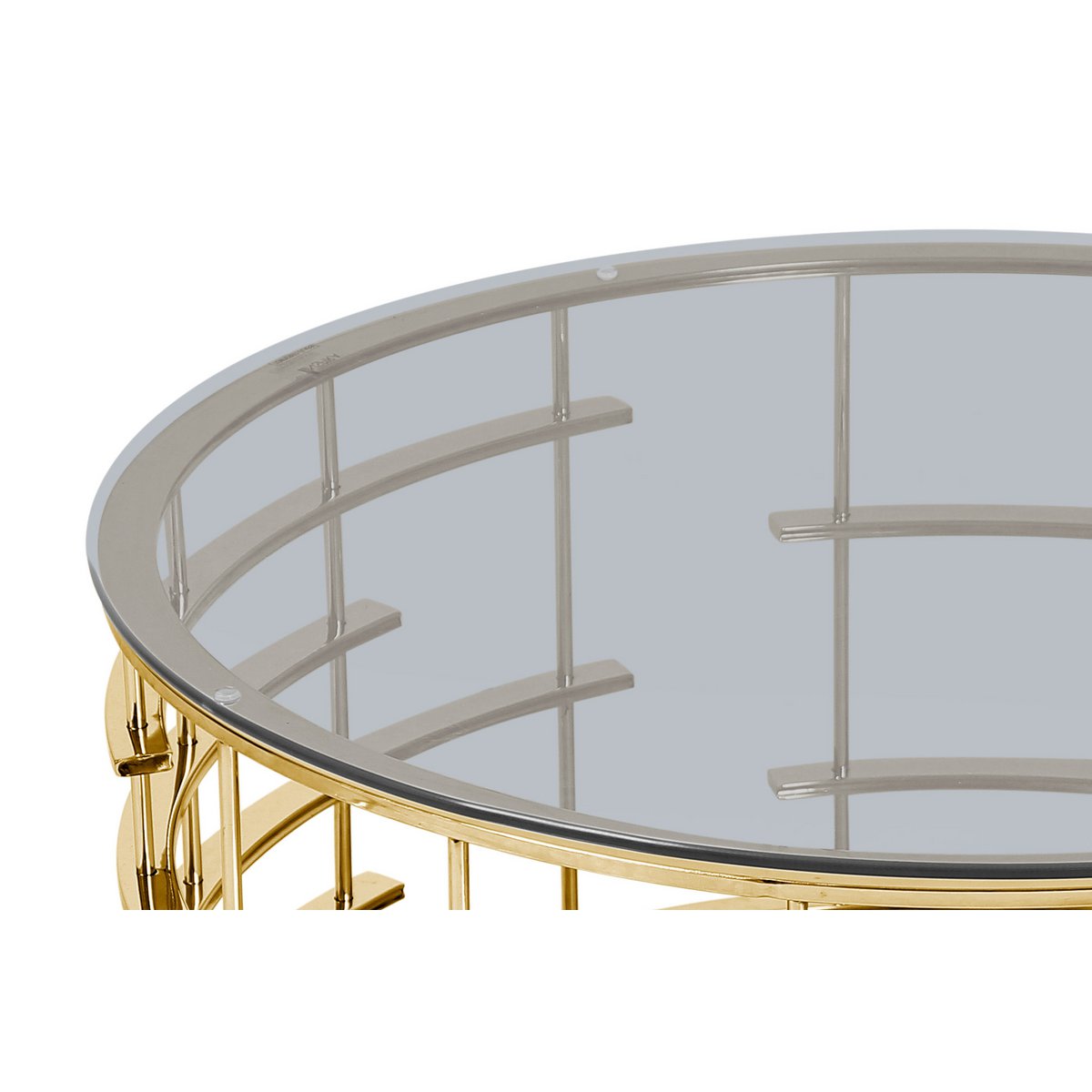 Coffee table gold/gray Ø 90 cm