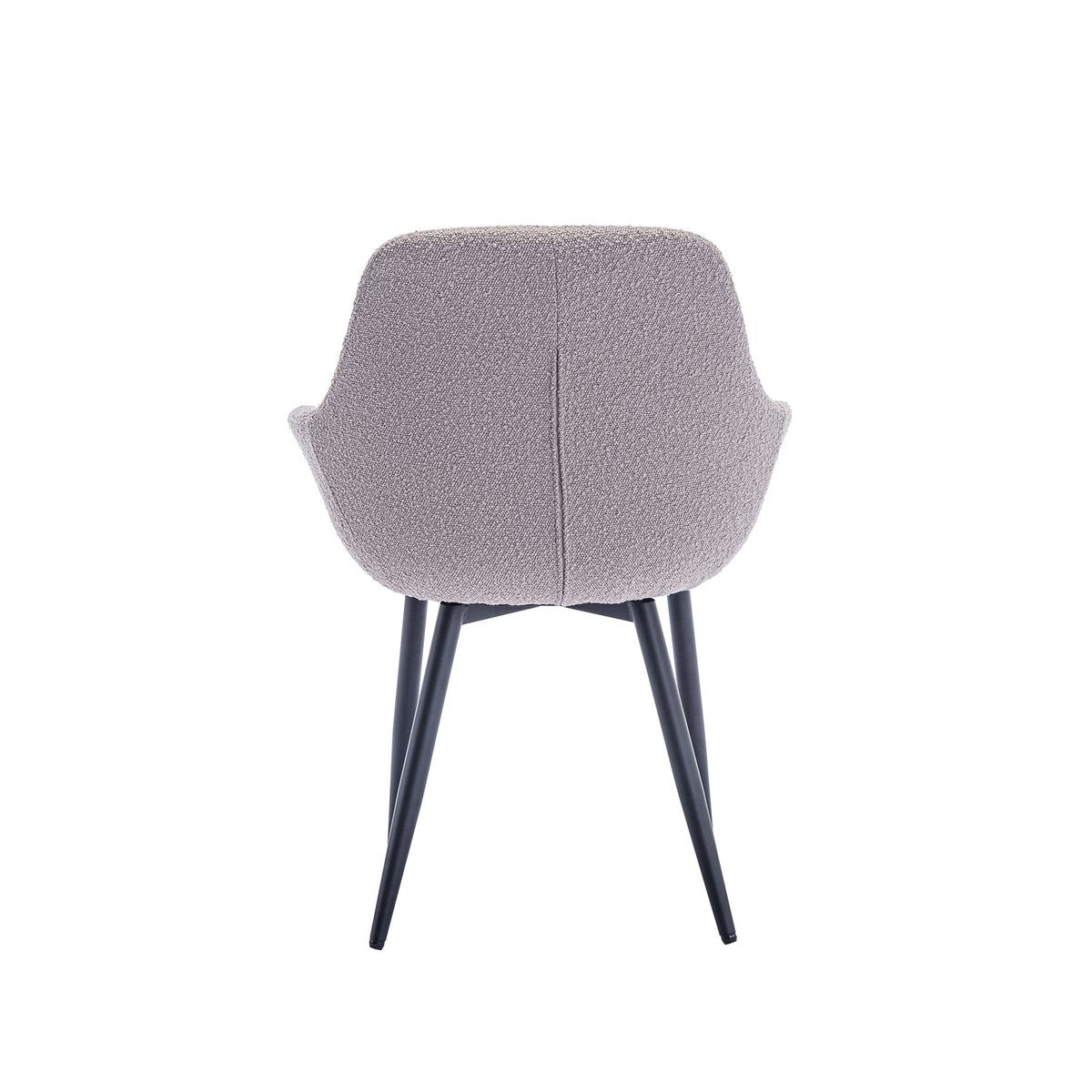 Armchair Bouclé fabric taupe set of 2