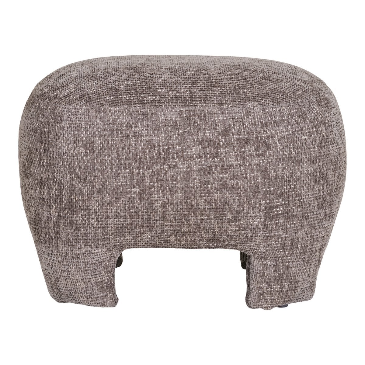 Nazare Pouf - Beige, Polyester/Schaum/Sperrholz, 53x41x38 cm