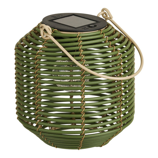 Crewe Lantern, wiederaufladbar mit integriertem Solarpanel, grün
