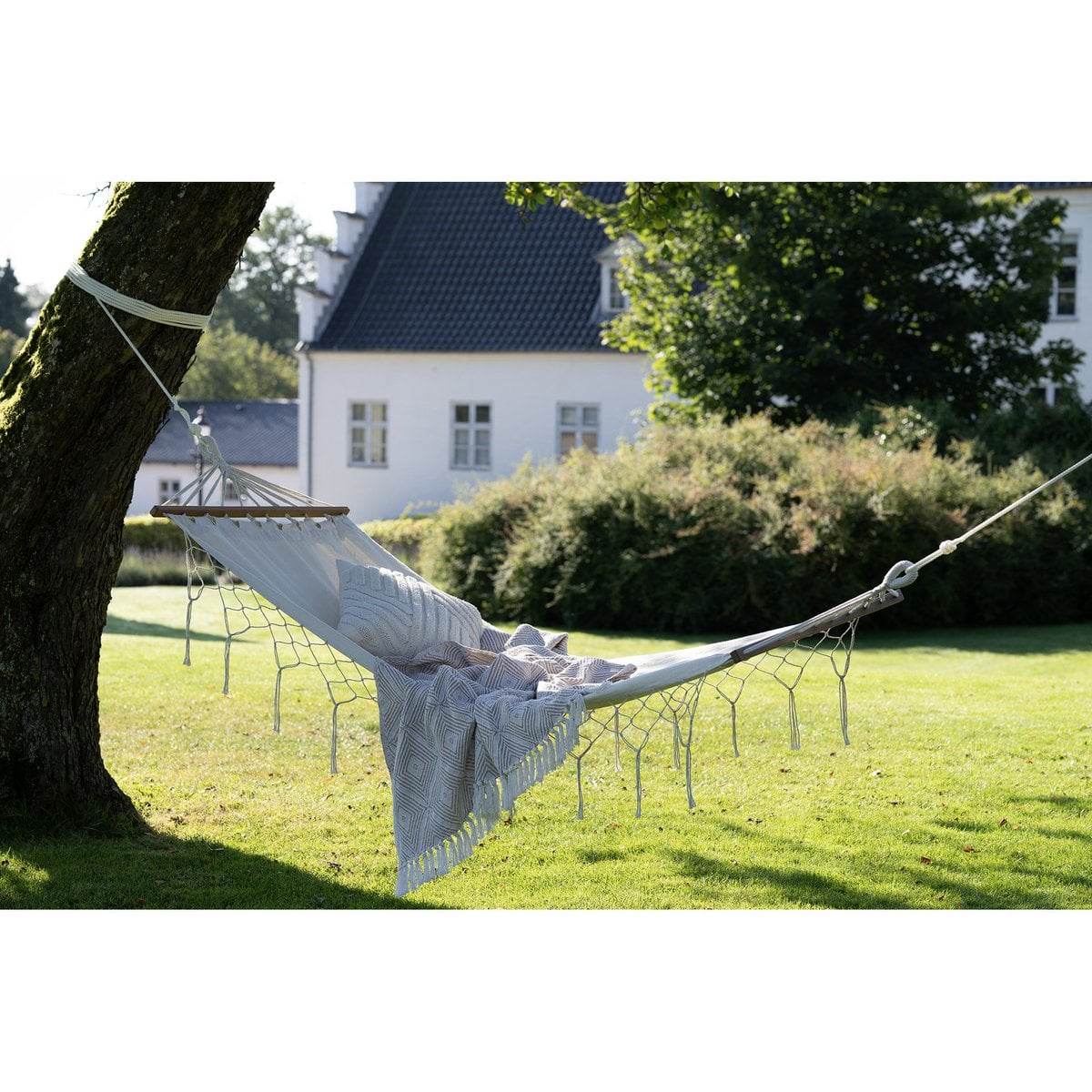 Edessa Hängematte - Off White, Polyester/Baumwolle/Lärche