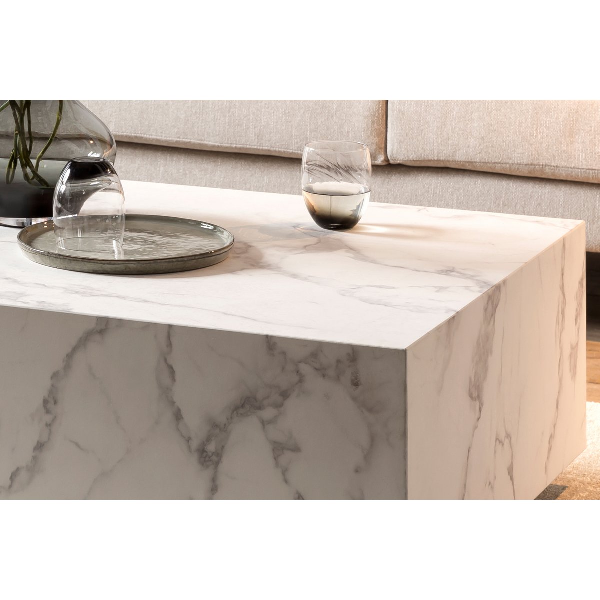 Coffee table white, 120x75 cm