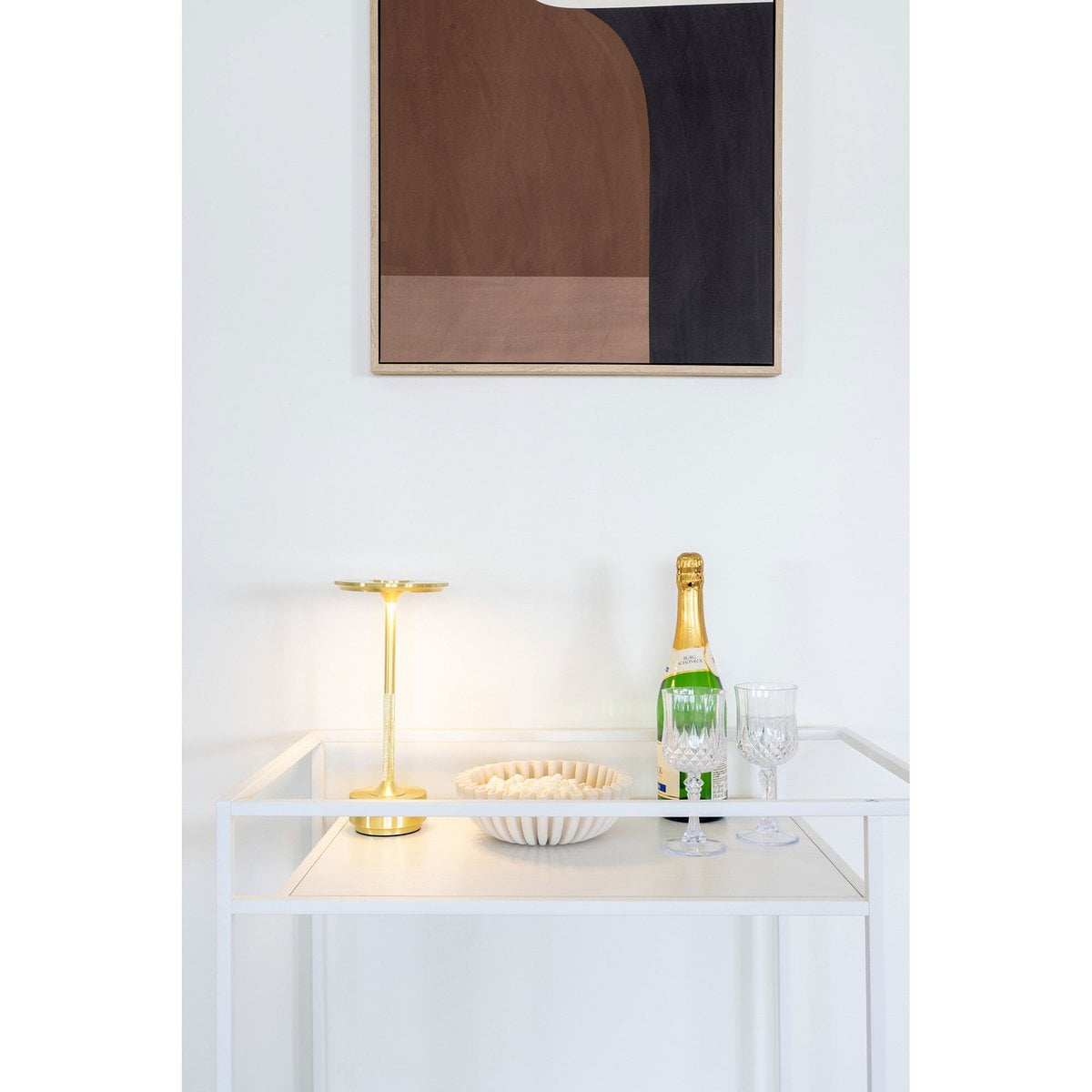 Vita Barwagen – Weiß, Stahl, 68 x 40 x 79 cm