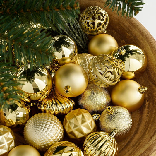 Weihnachtskugel-Set Unzerbrechliche Kugeln Gold