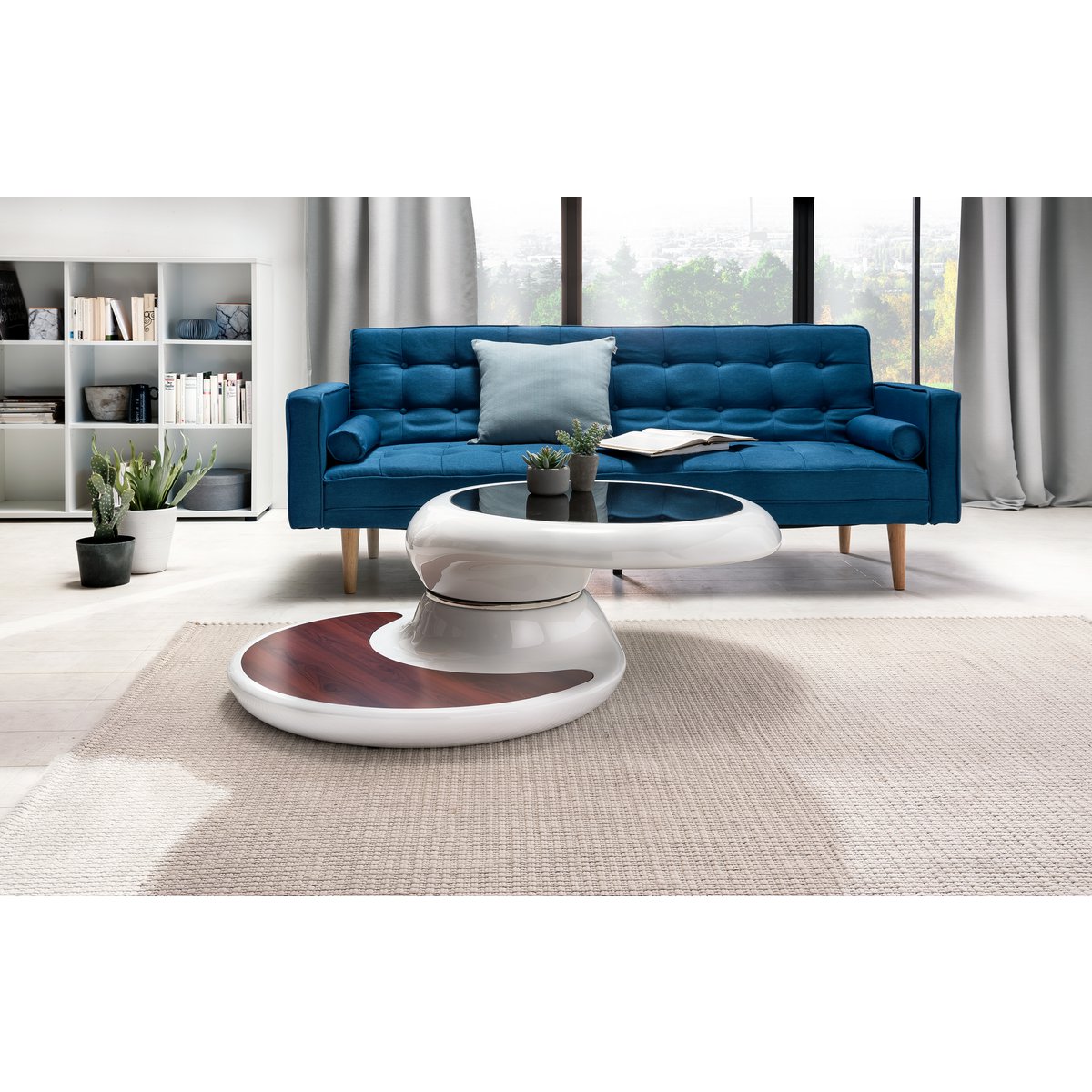 Coffee table 90x90x42 cm white