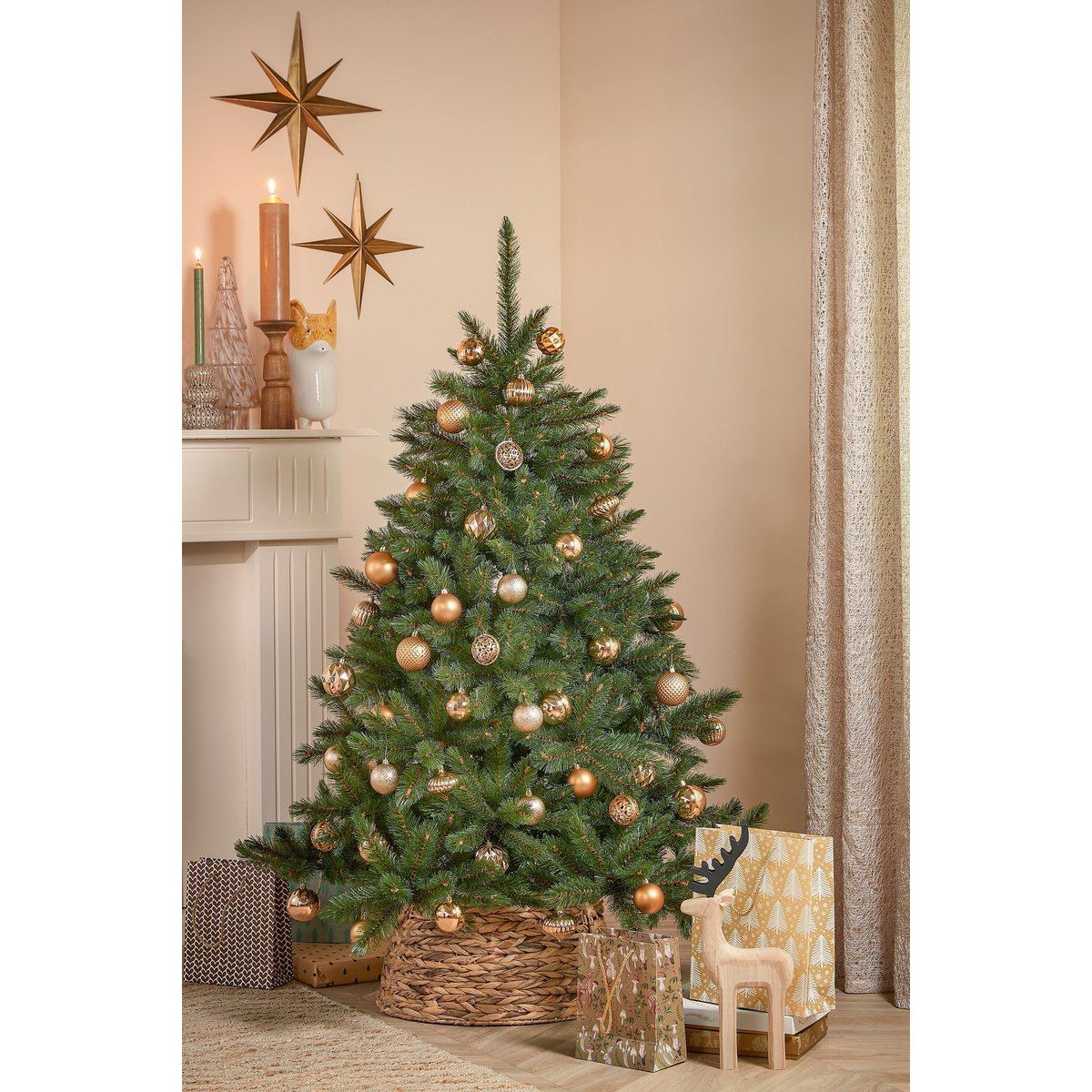Weihnachtskugelset Unzerbrechliche Kugeln Kupfer