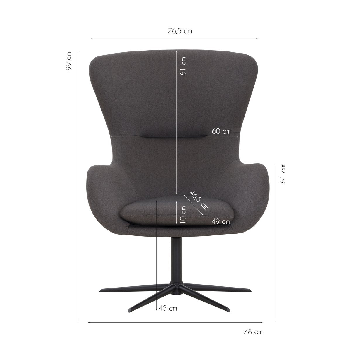 Armchair with swivel function