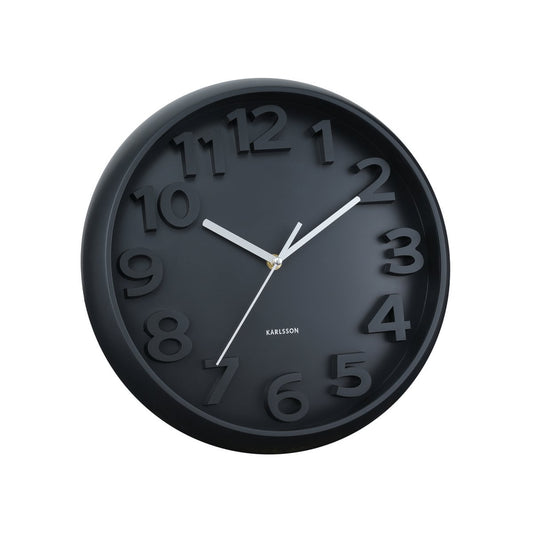 Wanduhr mit erhöhten klassischen Zahlen