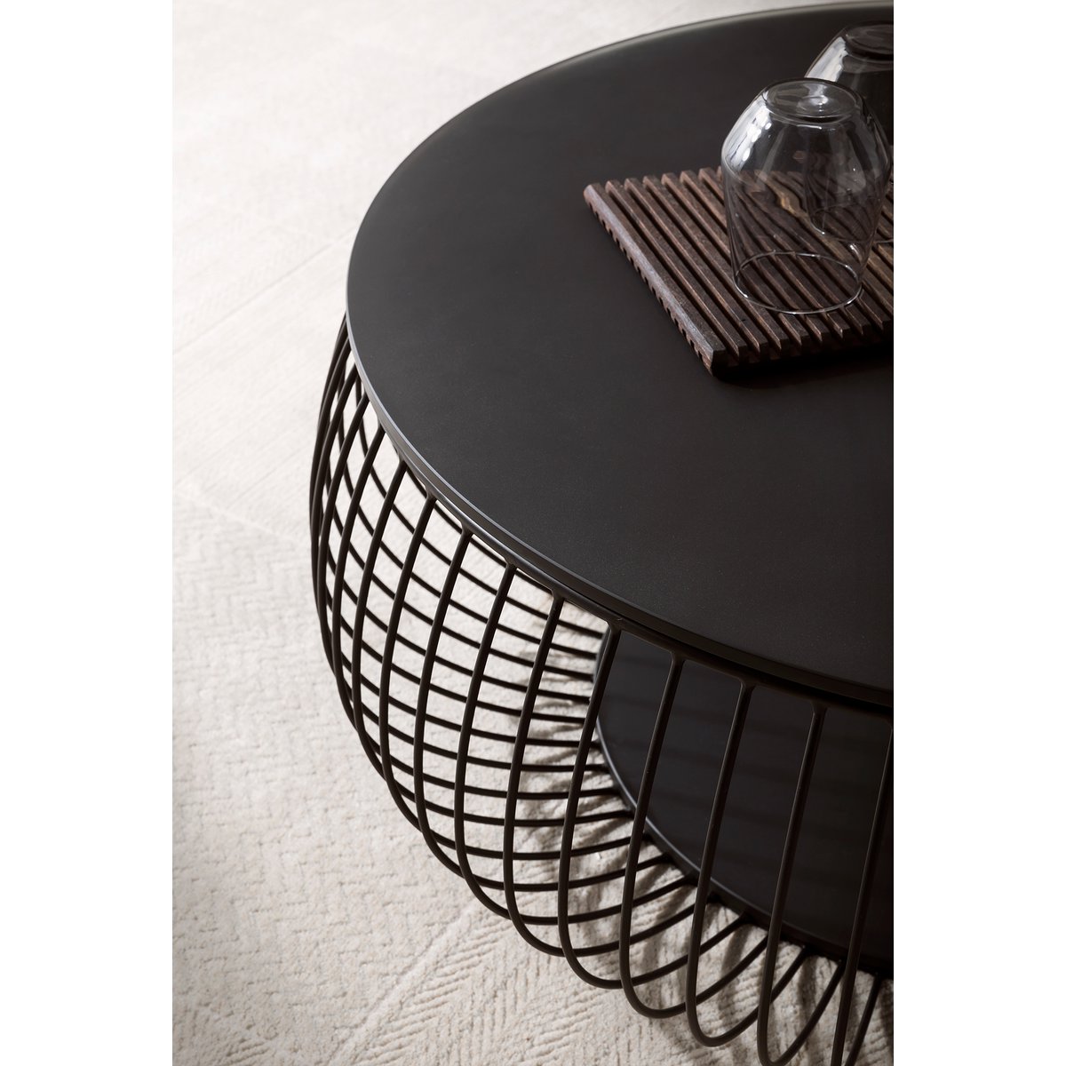 Couchtisch Ø 86 cm Schwarz