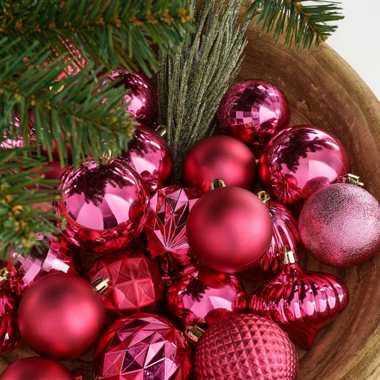 Weihnachtskugel-Set Unzerbrechliche Kugeln Fuchsia