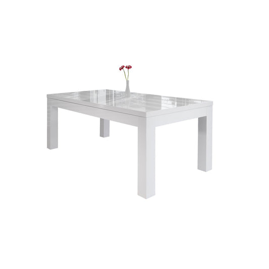 Dining table 180/260x90 cm white