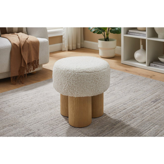 Seatpouf Ø 50 cm natural/white