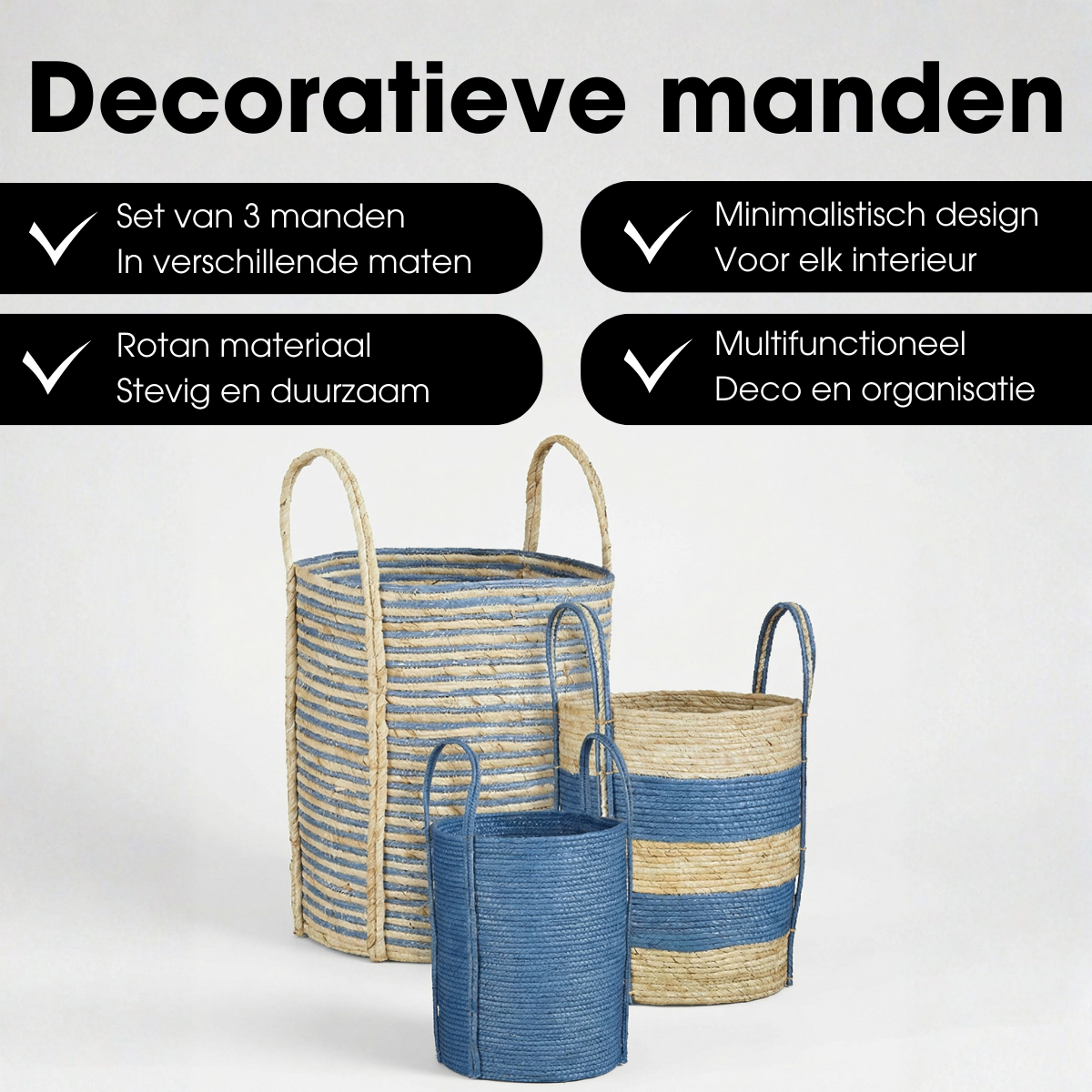 Pflanzkorb-Set Brooklyn Blue