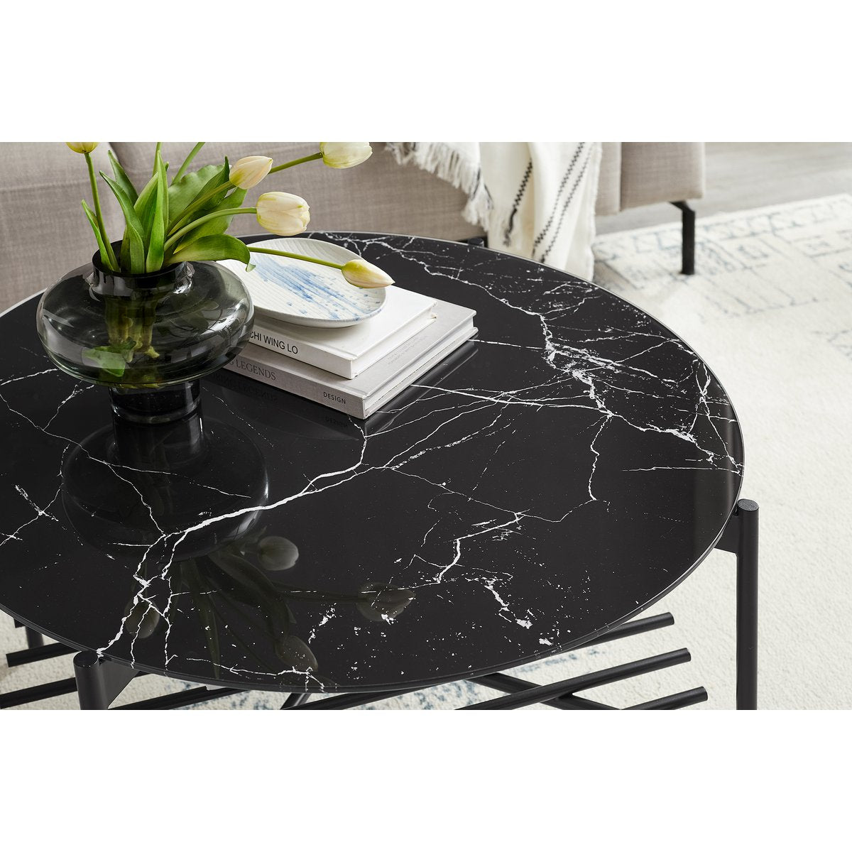 Coffee table Ø 84 cm black