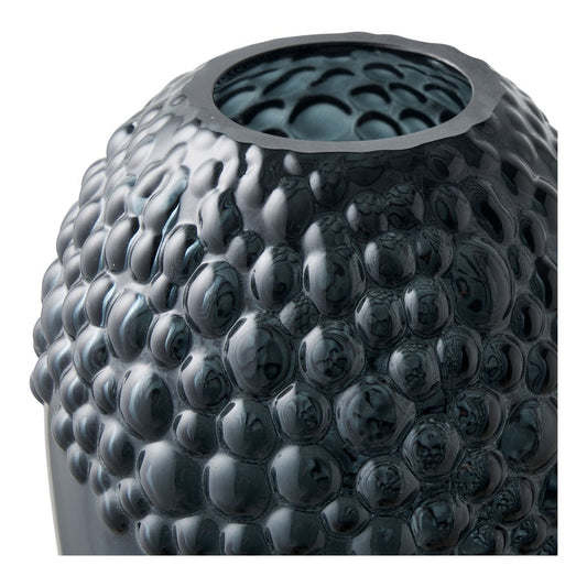 Vase, Glas, dunkelgrau, ø14x25 cm
