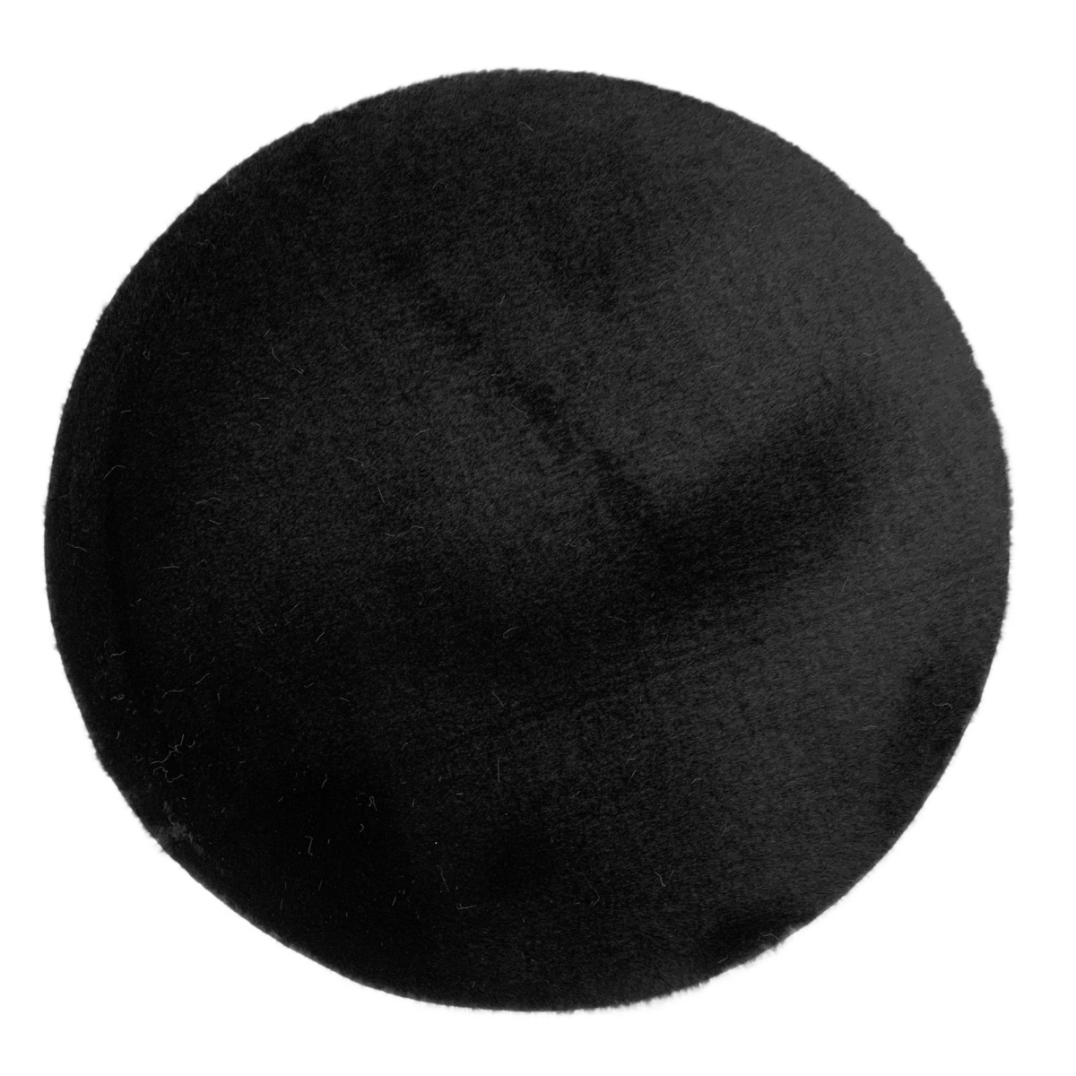 Flauschiger Teppich, rund, Schwarz, 160 x 160 cm