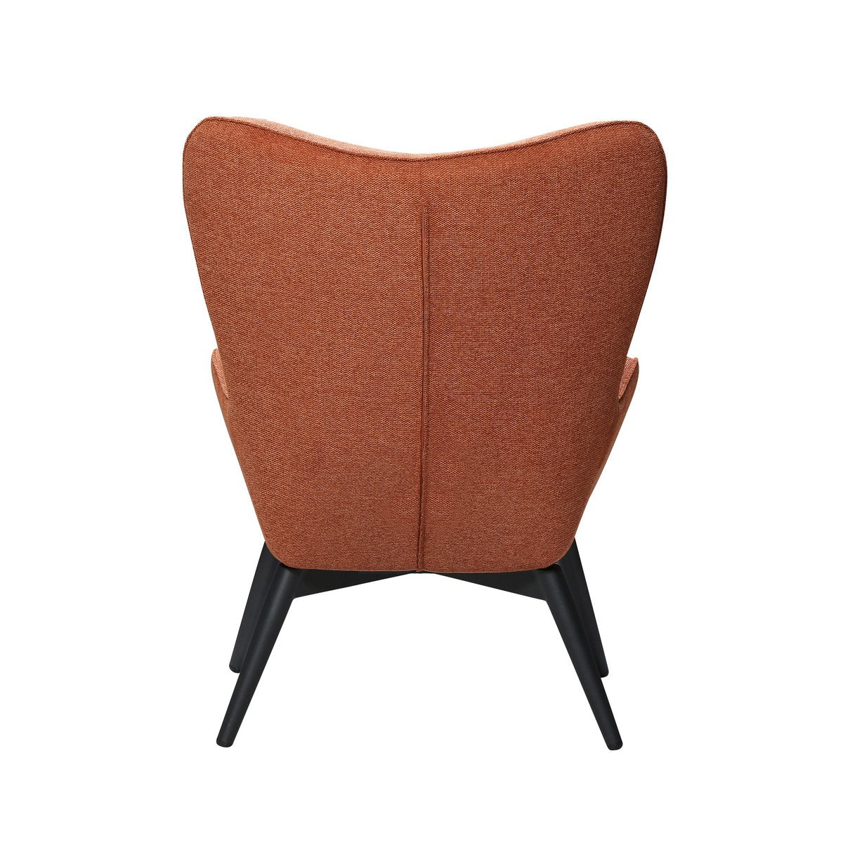 Armchair in copper textured fabric