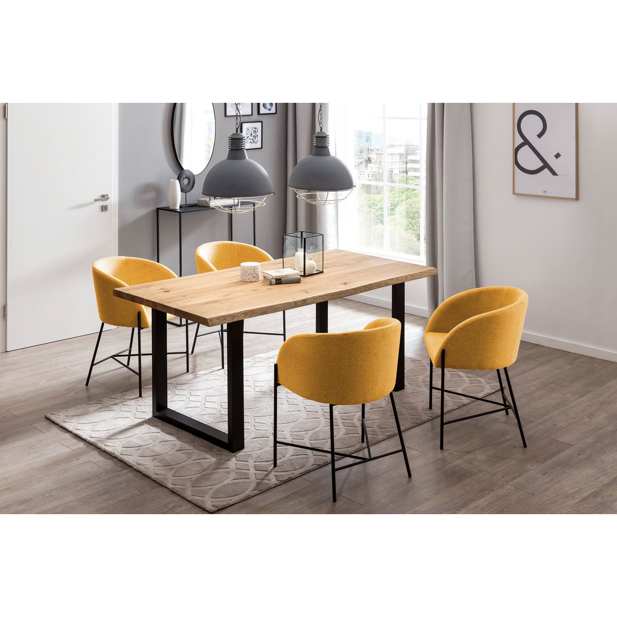 Dining table 180x90 cm made of oak